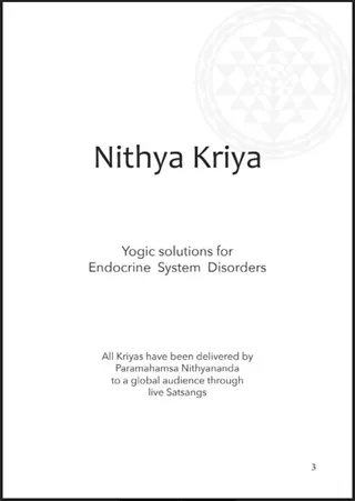 Nithya Kriya: Yogic Solutions for Endocrine System Disorders (Book)