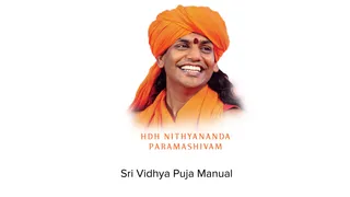 Manual - Sri Vidhya Puja Manual