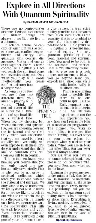 Article - Explore in All Directions With Quantum Spirituality