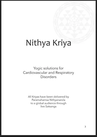 Nithya Kriya: Yogic Solutions for Cardiovascular and Respiratory Disorders (Book)