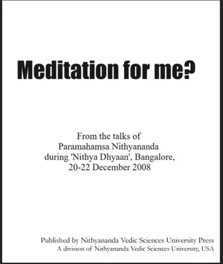 Meditation Is For Me (Book)
