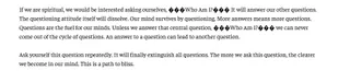 Article - Question to end all questions!
