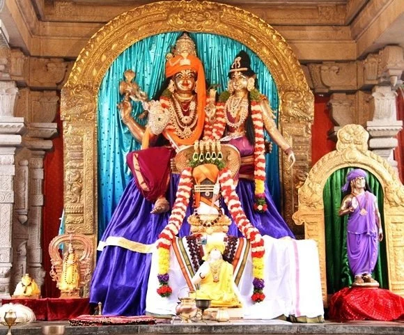 Nicely decorated Anandeshwara Anandeshwari in Bidadi Temple