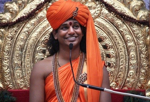 Paramahamsa Nithyananda during Teleportation session to devotees around the World