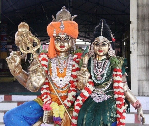 Nicely decorated Anandeshwara Anandeshwari at yagashaala of Bidadi Temple