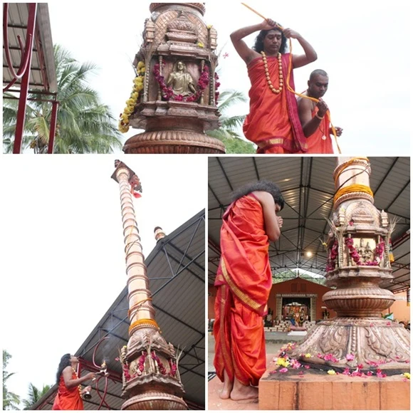 Dwajarohanam (flag hoisting) on the occasion of Vinayaka Chaturthi