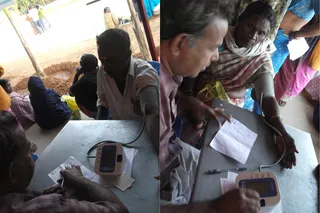 Initial Blood Pressure checking for the patients before the Diabetes check starts