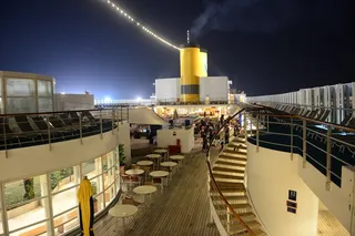Early Morning Yoga on Cruise Deck