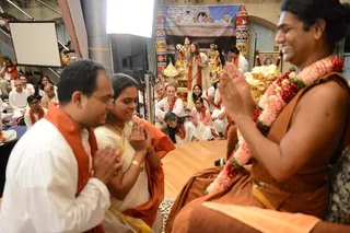 Pratyaksha paada puja blessings