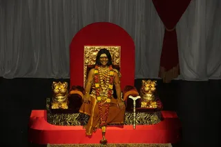 Beautiful moments with Swamiji before starting opening session