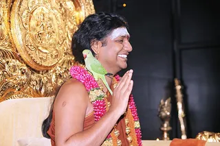 enjoying it's special relationship with the Master.