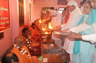 Bhandara given by Mahamandaleswar Atmanand ji Maharaj