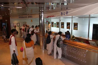 View of inside cruise ship - Information Desk