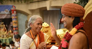 Pratyaksha paada puja blessings