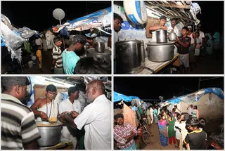 Venue of the food distribution site at Jawahar nagar. Pondicherry