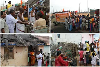 Anna dhaan distribution in sea shore area...