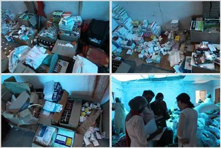 Medicines properly packed and transported to Medical camps everyday by the ashram doctors...
