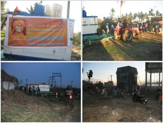 Generators goes around to different villages whole day...