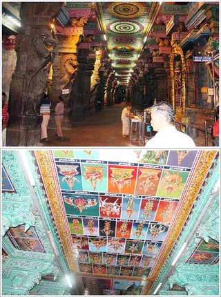 Meenakshi temple is also well known for its architecture and beautiful murals.