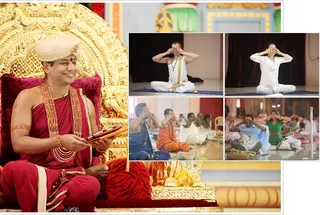 Swamiji starts the today's Nithya kriya on Cure for Hot Flash during Menopaus...