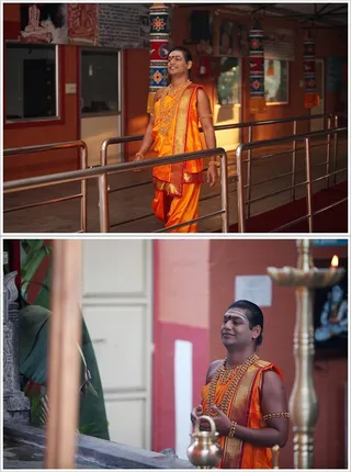 Swamiji in the temple...