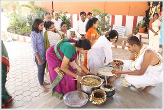 Prasadh is being offered to the participants and the public...