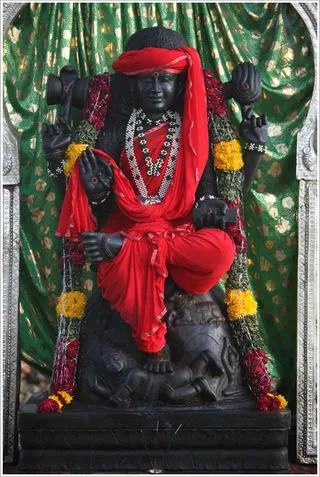 Primordial Guru Dakshinamurti shrine under the sacred Banyan tree...