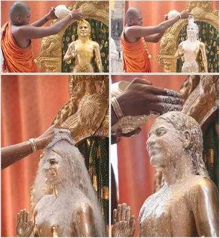 Abisheka in progress...