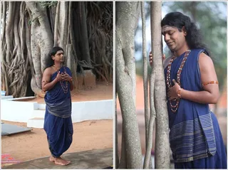 Swamiji under the sacred Banyan tree...