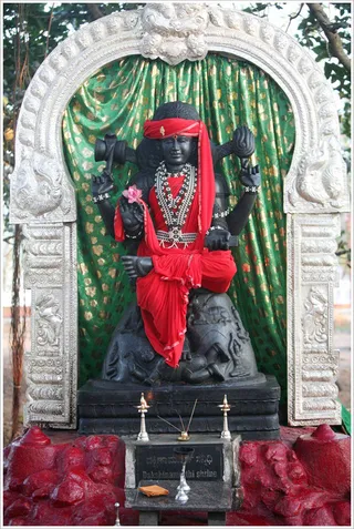 Primordial Guru Dakshinamurti shrine under the sacred Banyan tree...