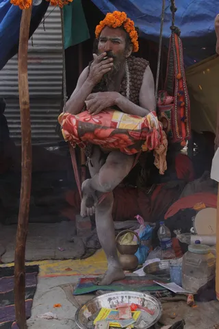 Naga Babas are known for their un-relenting tapas (spiritual practice). Some Babas are known to stand on one leg for years together