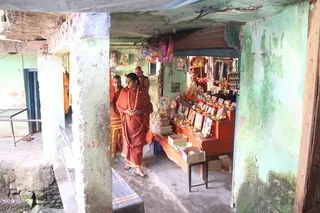 Swamiji gracing the by-lanes