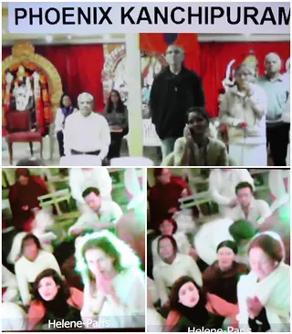 Phonenix and France centers receiving Kalpataru darshan from Swamiji