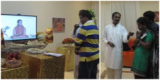 e-Kalpataru at Abu Dhabi Dubai - receiving the Kalpataru Darshan