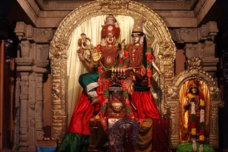 Nithyanandeshwara Temple sanctum at the Bidadi Temple
