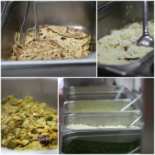 The tasty satvic food being served to the Inner Awakening participants