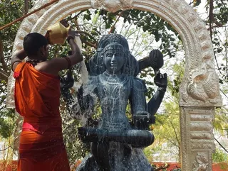 Abishekam to Dakshinamurthy in Bidadi