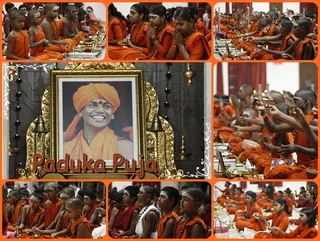 Paduka puja in Progress...