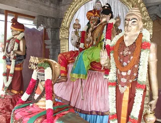 Murthi of Kapila Muni at the temple Garbha Mandir (sanctum)