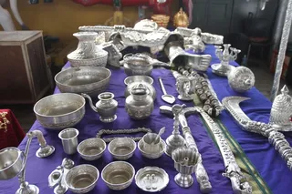 Silver Articles used in Pujas and Aarthi