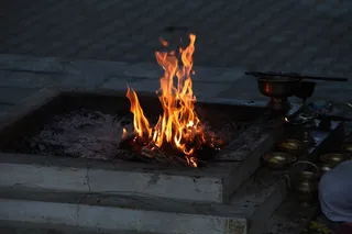 Rudra Homa at the Nithyanandeshwara Temple