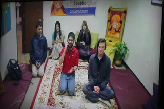 Receiving blessings to attend the Inner Awakening program from Seattle, USA