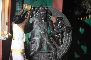 Abhishekam to Kalabhairava on the occasion of Kalabhairava Ashtami
