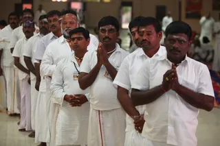 Waiting for initiation by His Holiness