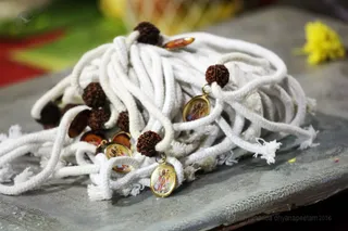 Rudraksha Malas worn by all the initiates.
