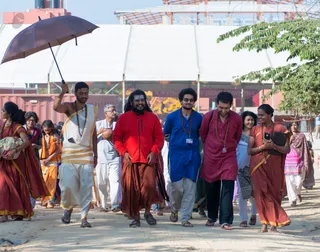 His Holiness arrives to the Samadhi of Nandi