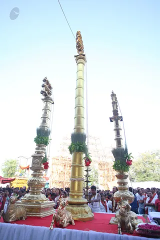 The official Inauguration of Ujjain Aadheenam, Kumbh Mela Camp begins with Dhwajarohanam (Flag hoisting)