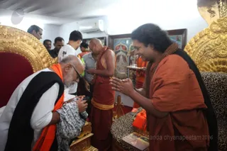 His Holiness also visits with Murari Baba