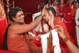 The experience of Lifetimes! Energy Darshan with His Holiness for all the Shuddhadvaita delegates.