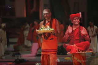 Procession to Temple with Nijapadam and Swamiji's Murthy